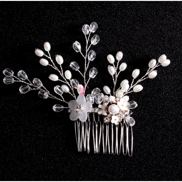 Accesoriu modern pentru decor par CA063 cu perle